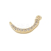 Rack Plating Brass Micro Pave Clear Cubic Zirconia Pendants KK-A224-03N-G-2