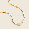 French Natural Freshwater Pearl Potato Stainless Steel Rice Beaded Necklaces for Women LS-KT1786-1
