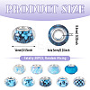 30Pcs Printed Transparent Resin European Beads RESI-TADJ0001-03F-3