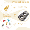 120Pcs 6 Colors 2-hole Alloy Horn Buttons FIND-FG0003-38-4