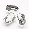 Tarnish Resistant 304 Stainless Steel Clip-on Earring Cabochon Setting Findings LS-STAS-F041-46-1