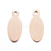 Ion Plating(IP) 304 Stainless Steel Stamping Blank Tag Pendants X-STAS-D167-13RG-2