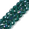 Transparent Electroplate Glass Beads Strands EGLA-N013-T10mm-B24-1