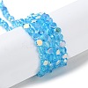 Transparent Electroplate Glass Beads Strands GLAA-Q099-A01-04-1