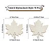 2 Sets 2 Style Autumn Theme Maple Leaf Unfinished Cutouts Wooden Decoration WOCR-GF0001-01-2