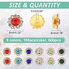 600Pcs 6 Colors Sew on Rhinestone RGLA-FH0001-02-2