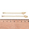 Brass with Cubic Zirconia Chain Extender KK-B102-41G-4