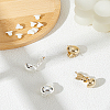 4Pcs 2 Colors Brass Clip-on Earring Findings KK-LP0002-10-1