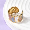304 Stainless Steel Enamel Open Cuff Rings RJEW-L335-02B-G-4
