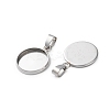 304 Stainless Steel Pendant Cabochon Settings STAS-L282-010P-05-2