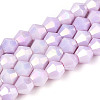 Anti-Tarnish Electroplate Bicone Glass Beads Strands EGLA-T021-6mm-16-01-1