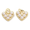 Brass Pave Cubic Zirconia Pendants KK-U009-10E-G-1