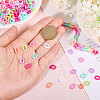 560Pcs 7 Colors Opaque Acrylic Linking Rings MACR-CA0001-41-3