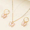 Butterfly Alloy Enamel Pendant Necklace & Earring Sets for Children FS-WGE37FF-09-1