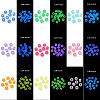 900Pcs 9 Colors Transparent & Luminous Plastic Beads KY-SZ0001-48-1