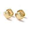 Brass Rhombus Hoop Earrings for Women EJEW-E275-06G-1