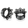 Hollow Out Flower Brass Alloy Ear Tunnels FS-WG7C815-13-1