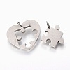 Non-Tarnish 304 Stainless Steel Split Pendants LS-STAS-F168-12P-2