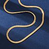 PVD Vacuum Plating 304 Stainless Steel Herringbone Chain Necklaces NJEW-F227-02G-04-1