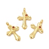 Rack Plating Eco-Friendly Brass Micro Pave Cubic Zirconia Pendants KK-A177-30G-2