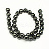 Non-magnetic Synthetic Hematite Beads Strands G-S084-8mm-2