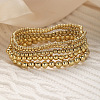 5Pcs CCB Round Beaded Stretch Bracelets WGF8C34-14-1