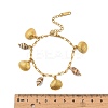 304 Stainless Steel Charm Bracelets for Women Ion Plating(IP) LS-BJEW-A052-02G-3