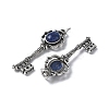 Key Brass Natural Sodalite Big Pendants KK-D361-01AS-25-2