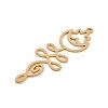 201 Stainless Steel Big Pendants STAS-Z109-07G-2