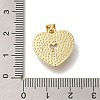 Brass Micro Pave Cubic Zirconia Pendants KK-R002-10G-3