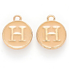Golden Plated Alloy Enamel Charms X-ENAM-S118-06H-1