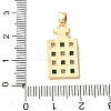 Brass Pave Green Cubic Zirconia Pendants KK-C264-14A-G-3