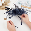Polyester Mesh Veil Hair Bands OHAR-WH0034-12B-3