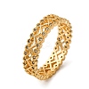 Brass Micro Pave Cubic Zirconia Finger Rings RJEW-C141-03G-4