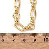 Ion Plating(IP) 304 Stainless Steel Oval & Ring Link Chain Necklaces for Women NJEW-D056-02G-3