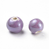 Glazed Porcelain Beads PORC-D001-10mm-17-2