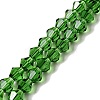 Half-Handmade Transparent Glass Beads Strands GB6MM-4
