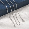 12Pcs 1.5MM 304 Stainless Steel Twisted Chain Necklaces for Men Women NJEW-H093-17P-01-1