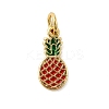 Brass Enamel Charms KK-P303-02G-1