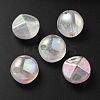 UV Plating Luminous Transparent Acrylic Beads OACR-P010-05-3