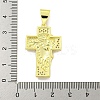 Rack Plating Brass Micro Pave Clear Cubic Zirconia Pendants KK-B091-25G-3