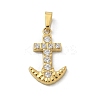 Ion Plating(IP) 304 Stainless Steel Micro Pave Cubic Zirconia Pendants STAS-Z107-07G-1