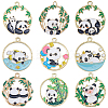 18Pcs 9 Style Light Gold Plated Alloy Enamel Pendants ENAM-SC0004-29-1