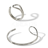 Stylish 304 Stainless Steel Cuff Bangle & Ring Set for Women's Summer Accessories WU8942-4-1