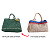 PU Leather Oval Long Bottom for Knitting Bag FIND-WH0032-01A-6