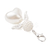 7Pcs Heart Angel Acrylic & ABS Plastic Imitation Pearl Pendant Decorations HJEW-JM03564-6