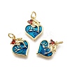 Brass Micro Pave Cubic Zirconia Pendants KK-F899-12G-1