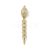 Brass Micro Pave Clear Cubic Zirconia Snap Clasps KK-Z078-37G-1