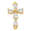 Rack Plating Brass Micro Pave Cubic Zirconia Pendants KK-Z063-48G-1
