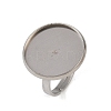 304 Stainless Steel Cuff Ring Components STAS-D372-05P-02C-3
